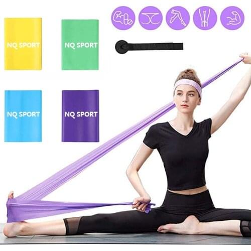 Hot Sale High Quality Eco Gym Power Training Natural Latex Stretching 1.5m Theraband Yoga Band Set