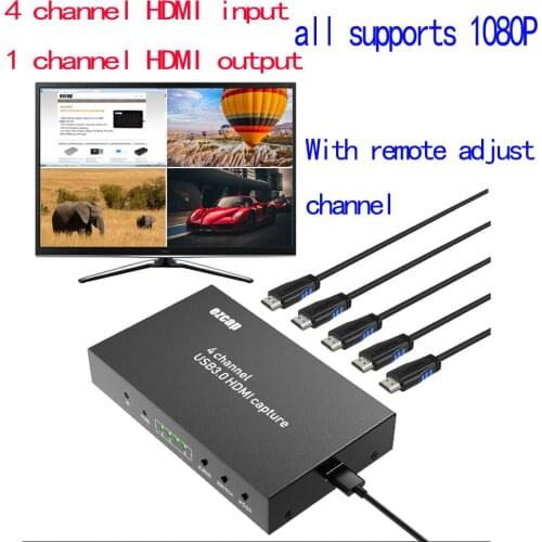 Ezcap264 4 Channel Hdmi Input Video Capture Card 4x1 Multi-viewer HDMI Capture Card Game Recording Box Live Streaming Device
