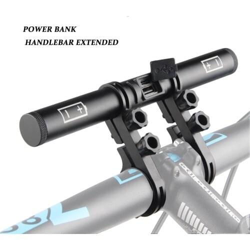 Mobile power bicycle handlebar extension bracket, bicycle front light bracket, computer bracket, mobile phone charging bracket
