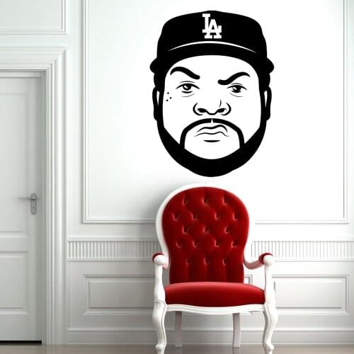 Ice Cube Wall Stickers Music Wall Decals For Kids Living Room Home Decor Vinyl Stickers Muraux Home Decor Wall Art Murals A298