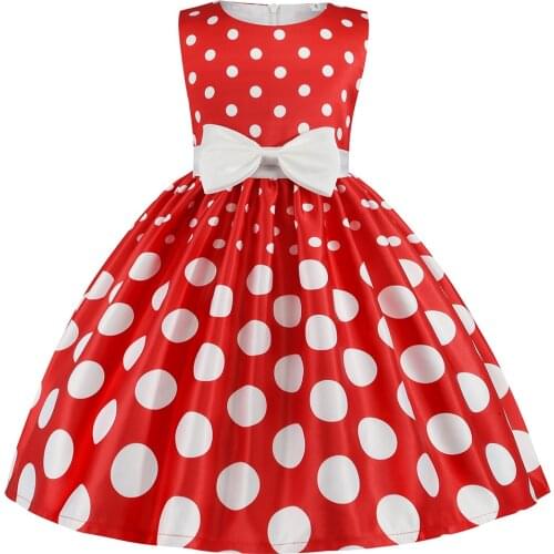 2 to 10 Years Baby Girls Summer Short Dress Toddler Clothing Dot Big Bow Girls Wedding Party Dress Children Casual Dresses Pink