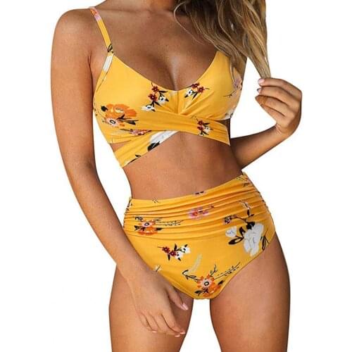 Summer Women Bikini Set Swimsuit Tie Dye Print Backless Spaghetti Strap Backless Swimwear Swimming Bathing Suit Swimsuit