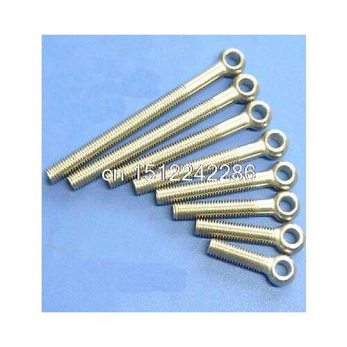 Lot 10 Metric M8*35 mm 201 Stainless steel eyelet bolt