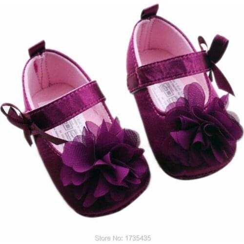 Lovely Toddler Baby Girl Soft Sole Flower Prewalker Crib Shoes BS04