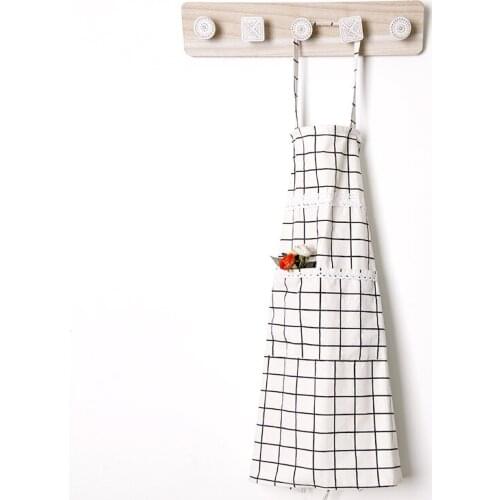 Kitchen cute apron sleeve waterproof and oil resistant Korean fashion sleeveless linen gown adult half apron