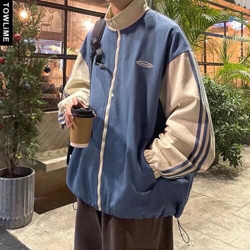 Men Harajuku Bomber Jacket 2021 Spring Streetwear Patchwork Windbreakers Couple Clothes Japanese Hip Hop Outwear Casual Tops
