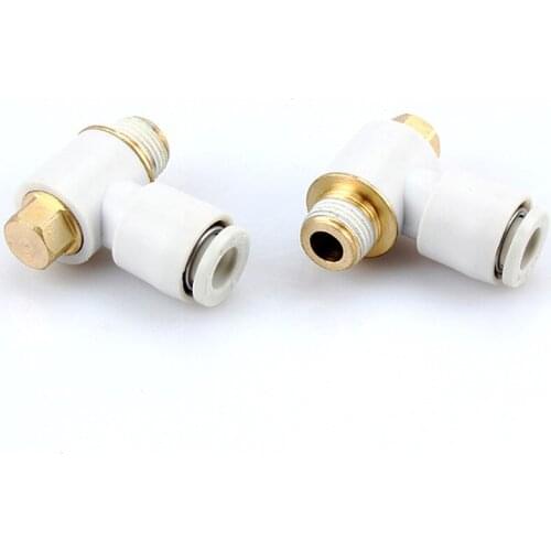 Outer hexagon thread bend-through PU trachea connector l-type pneumatic valve head quick connect KQ2V/KB2V/KMV 06-03S Q301