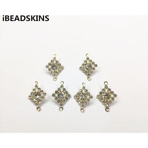 New arrival! 22x14mm 200pcs Rhinestone Rhombus charm/Connectors for Necklace,Earrings parts, Accessories,hand Made Jewelry DIY