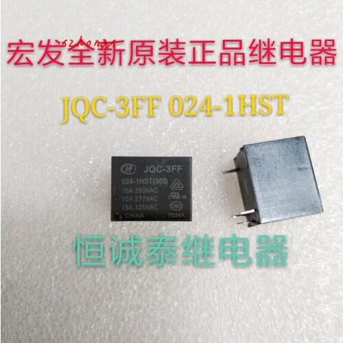 New original hf3ff-024-1ht 4-pin relay 10A 15A jqc-3ff-24vdc