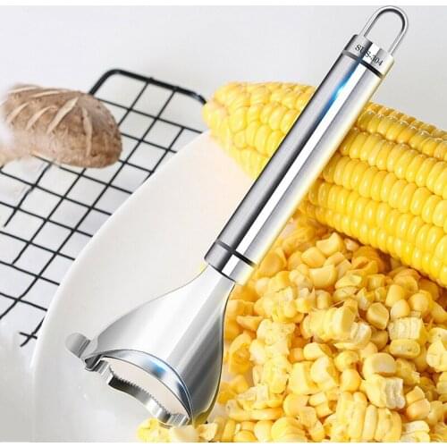 1pc Corn Peeler Thresher Stainless Steel Corn Cob Peeler Manual Corn Stripper Kernel Cutter Cob Peeling Threshing Planing Knife
