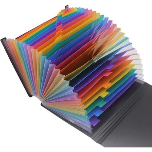 13/24/36/48/60/72 Pockets Classified File Folder Telescopic Standing A4 Organizer Extension Folder Desktop Storage Rack School S