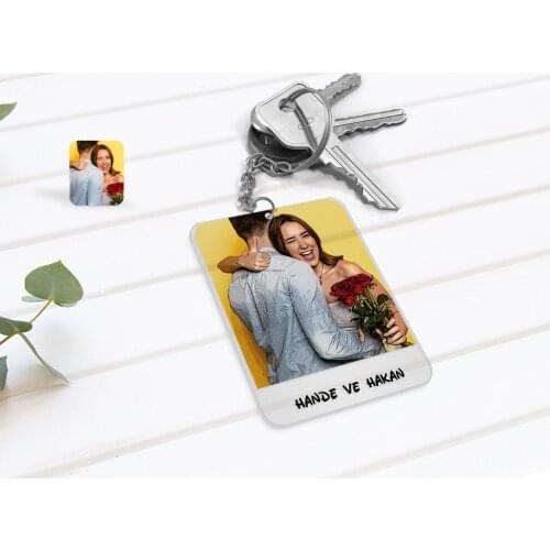 Personalized Oil Painting Design Transparent Plexiglass Anahtarlık-1