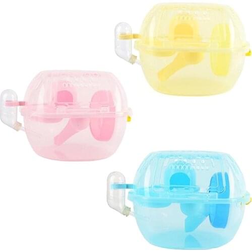 Small Pet Handheld Hamsters Cage Portable Travel Carrier Outdoor Carrying Case with Water Bottle for Parrot