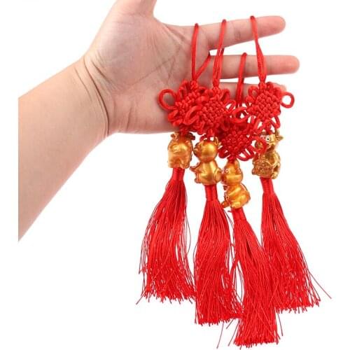 Lucky 2021 Year of Ox Chinese Commemorative Souvenir Gift Car Bag Pendant Decor