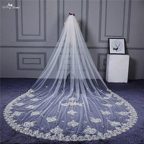 RSV120 Real Pictures Yiaibridal Stock One Layer Veu De Noiva 4 Metros