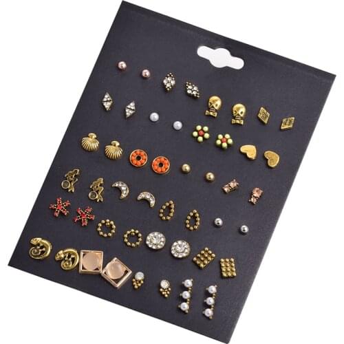 עגילים לילדות Stud Earrings for Women boucle oreille femme 2020 Moon Geometric Star Earring kolczyki pendientes mujer moda 2020