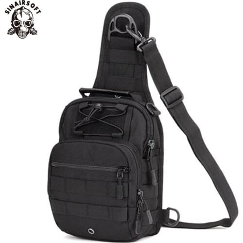SINAIRSOFT Sport Functional Fishing Bag Hunting Men Military Tactical MOLLE Single Shoulder Bags Nylon Wading Chest Pack Unisex
