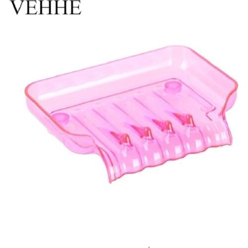 VEHHE Waterfall Multi-color Soap Dish Drain Soap Holder Plastic Box Kitchen Sponge Holder Bathroom Accessory