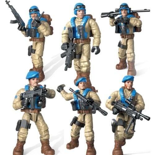 Military series WW2 army soldier Figures Weapon accessories DIY scene Building Blocks Bricks Toys Gifts