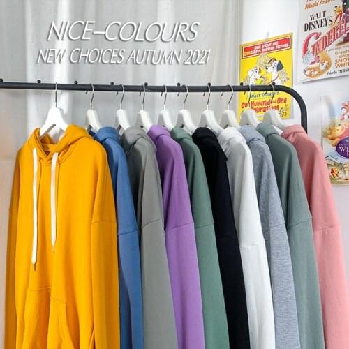 Harajuku Japanese Style Women Couple Hoodies Sweatshirt 100% Polyester Tracksuit Sports Sweatshirt 2021 Casual Loose Jumper