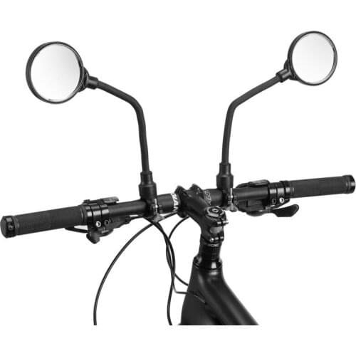 1Pair Universal Round Bar End Rear Mirrors Moto Motorcycle Motorbike Scooters Rearview Mirror Side View Mirrors Easy Install