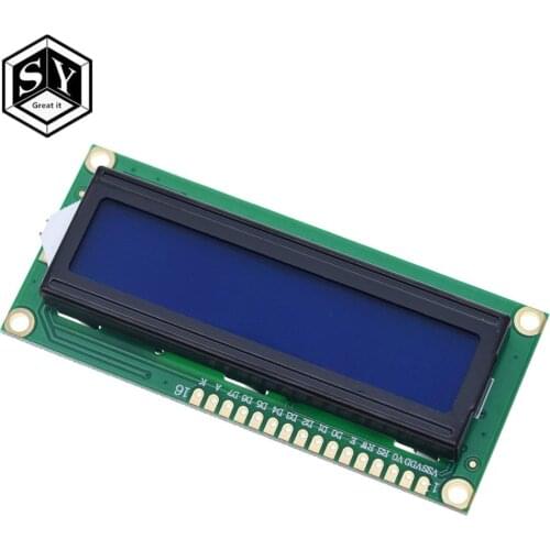 1PCS Great IT LCD1602 1602 module Blue Green screen 16x2 Character LCD Display Module HD44780 Controller blue black light