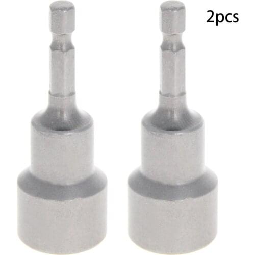 Utoolmart New 2pcs 1/4-inch Magnetic Hex Socket 65mm Long 8~17mm Metal Hex Nut Driver Used In Manufacturing Assembly Systems
