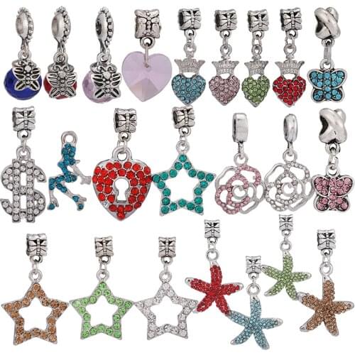 2Pcs/Lot Wholesale Charms DIY Original Alloy Pendants Charms For Bead Jewelry Making Bracelet Accessories Beads C5-1