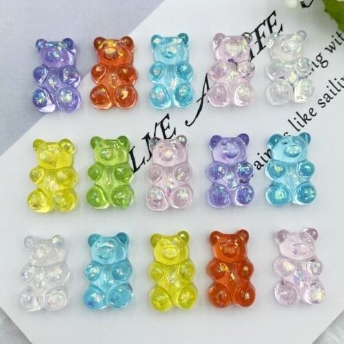 20Pcs Resin Lovely mixed Bear Flatback Cabochon Scrapbook Kawaii DIY Embellishments Accessories D36A
