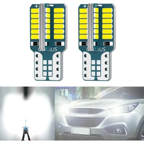 2x T10 LED Canbus Bulb W5W 168 194 Clearance Parking Lights For Hyundai solaris accent i30 ix35 i20 elantra santa fe tucson getz