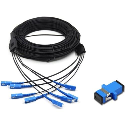 500M SC UPC Outdoor Drop optic patch cord Cable single mode duplex 4Cores 3 Steel Wire FTTH Drop Fiber Optic Cable jumper cable