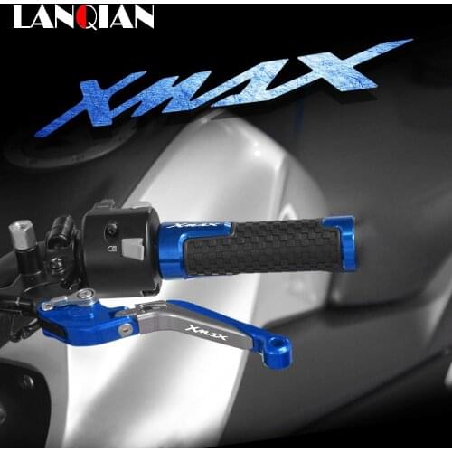 Motorcycle Aluminum Brake Clutch Levers & Handlebar Grips For Yamaha XMAX 125 XMAX 200 XMAX 250 XMAX 400 2018 2019 Accessories