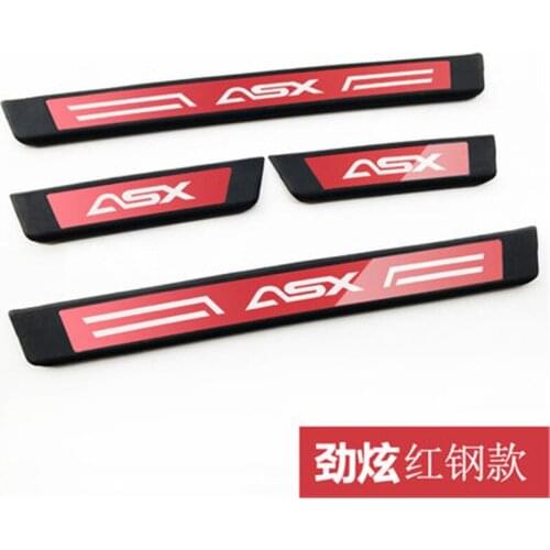 Car-covers ABS Scuff Plate/Door Sill door cover outside door sill plate For Mitsubishi ASX 2011-2018 Car Styling