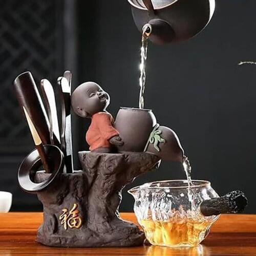 Free Shipping Kung Fu Tea Set Tea Ceremony Little Monk Tea Accessories Set Clip Needle Ceramic Tea Scoop Strainers Six Gentleman