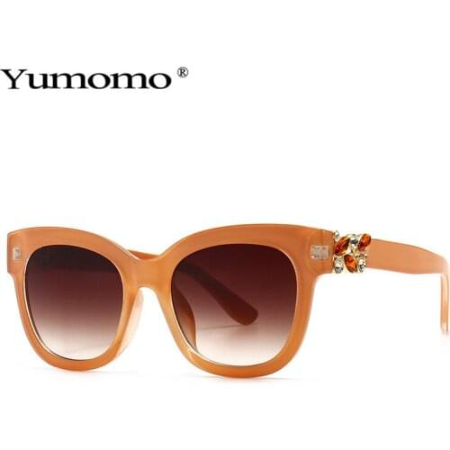 Sexy Big Cat Eye Sunglasses Rhinestone 2020 Fashion Shades Luxury Square Sunglasses Female Lady Eyewear Accessories UV400