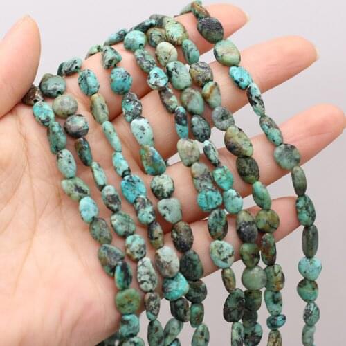 Natural Agates Stone Beads Charms Green Turquoises Fashion Loose Beads for Making Jewerly Necklace Bracelet Accessories 6-8mm