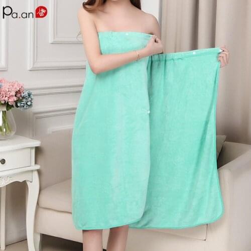 Household Microfiber Wearable Bath Towel Wrapped Breast Bath Skirt Soft Absorbent 80*135cm SwimmingTowel Bathrobe Beach Towel