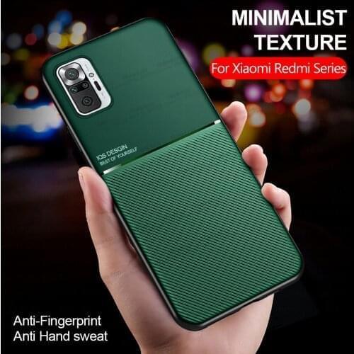 For Xiaomi Redmi Note 10 Pro Case Car Magnetic Holder Leather Phone Cover Xiomi Redme Note10 Not 10Pro Shockproof Silicone Coque