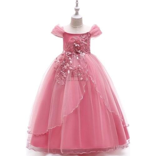 Kids Wedding Dresses for Girls Elegant Flower Girls dress Princess Long Gown Baby girldress Christmas Dress vestidos infantil