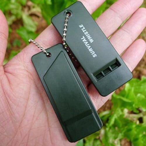 EDC tool outdoor Camping equipment Multi Survive Whistle Military Hiking Adventure Rescue Emergency Signal keychain WhistleFW020
