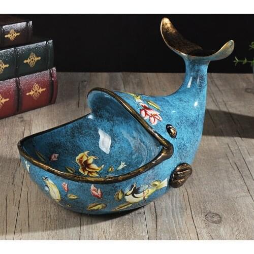 Whale Statue Decoration Resin Artware Sculpture Statue Decor Home Decoration Accessories Cetacean Gift