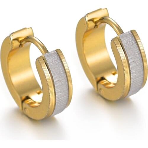 1 Pair Anti-allergic Titanium Steel Punk Rock Stud Earrings Men Fashion Jewelry Gifts Women Small Circle Round Stud Earrings