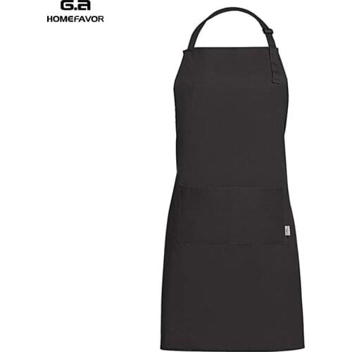 Kitchen Apron 100% Cotton Hairdresser Chef Cooking Aprons For Women Men With Pockets And Adjustable Neck Straps