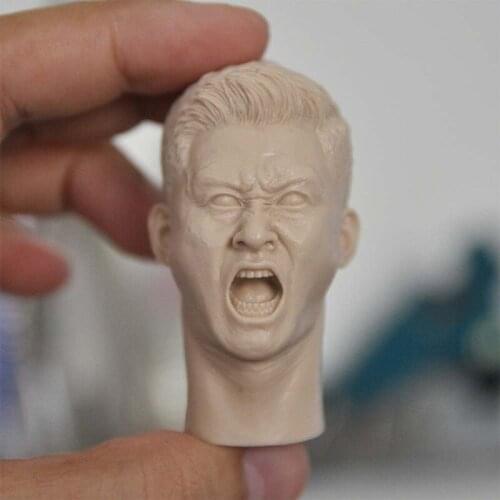 Blank Hot 1/6 Scale Wolf Warriors Jason Wu Head Sculpt Unpainted Fit 12" Figure