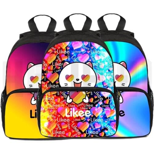 Likee Video App Children Bag for Teens 3D Russia Type Zipper Kindergarten Backpack School Bags for Teenage Women Travel Backpack