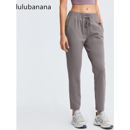 Lulubanana YOGA Womens Stretch Lounge Sweatpants Travel Ankle Drawstring 7/8 Athletic Track Yoga Dress Pants