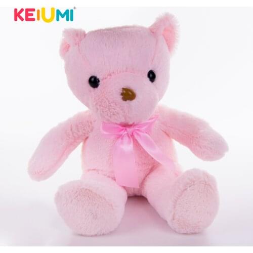 KEIUMI Cute 35 cm Cartoon Bowtie Bear Plush Toys Pink Bear Cloth Doll Stuffed Plush Animals Toys Baby Kids Doll Birthday Gifts