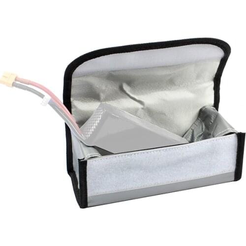 Fireproof RC LiPo Battery Bag 185x75x60mm Portable Explosion-Proof Safety Bag Safe Guard Charge Sack With Handle