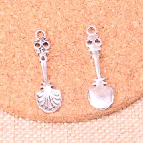 92pcs spoon Charms Zinc alloy Pendant For necklace,earring bracelet jewelry DIY handmade 33*8mm