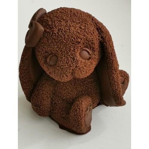 PRZY DW0106 Rabbit Bunny Silicone Soap Mold 3D Molds Animal Candle Aroma Mould Soap Making Moulds Resin Clay Molds Eco-friendly